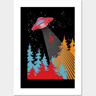 Take Me With You Alien Spaceship Posters and Art